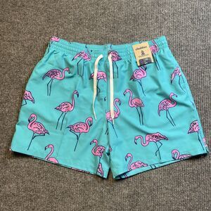 Chubbies XL "The Beach Retreats" Classic 5.5" Swim Trunks Blue Pink Flamingo NEW